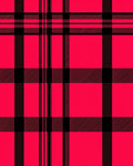 Vibrant Red Black Plaid Checkered Rug
