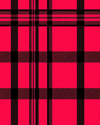 Vibrant Red Black Plaid Checkered Rug