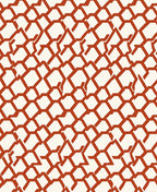 Terracotta Geometric Interlocking Hexagons Rug