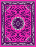 Bold Pink Purple Swirl Medallion Rug