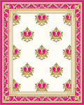 Royal Pink Crown Regal Repeating Rug