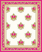 Royal Pink Crown Regal Repeating Rug