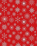 Festive White Snowflake Array Rug