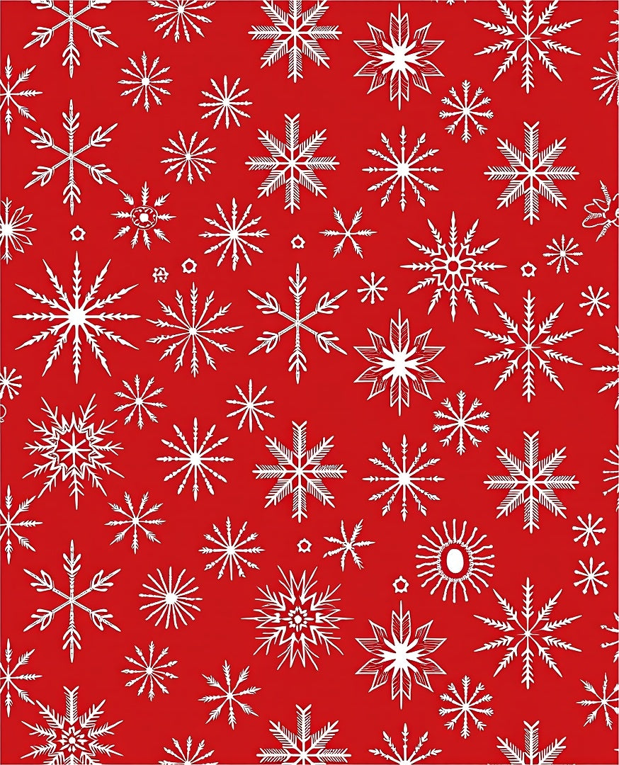 Festive White Snowflake Array Rug