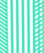 Cool Mint White Bold Stripe Rug