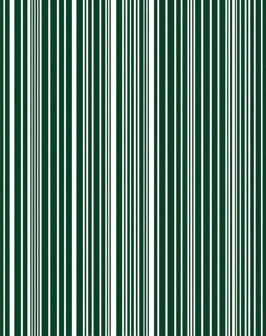 Dark Green White Vertical Stripe Rug