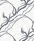 Inky Blue Vine Scroll Rug