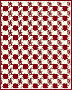 Classic Houndstooth Red Cream Rug