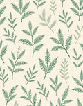 Green Fern Foliage All Over Print Rug