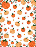 Autumn Pumpkin Patch Vine Art Rug