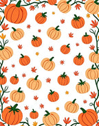 Autumn Pumpkin Patch Vine Art Rug