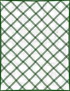 Deep Green Linked Diamond Lattice Rug