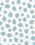 Blue Fern Floral Scattered Rug