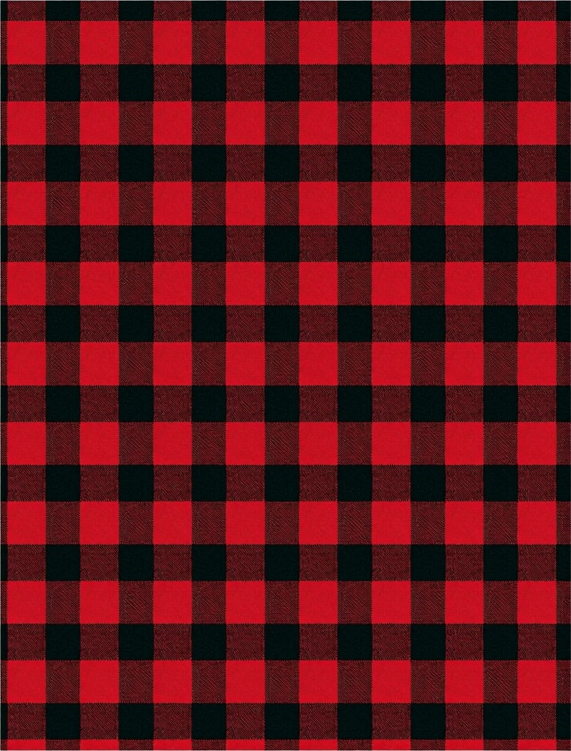 Classic Red Black Buffalo Check Plaid Rug