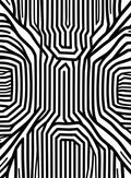 Monochromatic Black White Maze Rug