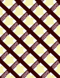 Crimson Lattice White Petal Arrangement Rug