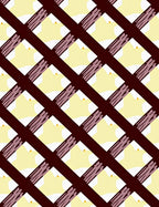 Crimson Lattice White Petal Arrangement Rug