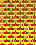 Festive Christmas Grid Gift Bows Rug