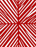 Crimson White Radial Stripe Rug