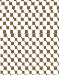 Brown White Geometric Interlocking Squares Rug