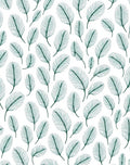 Delicate Teal Feathered Cascade Rug