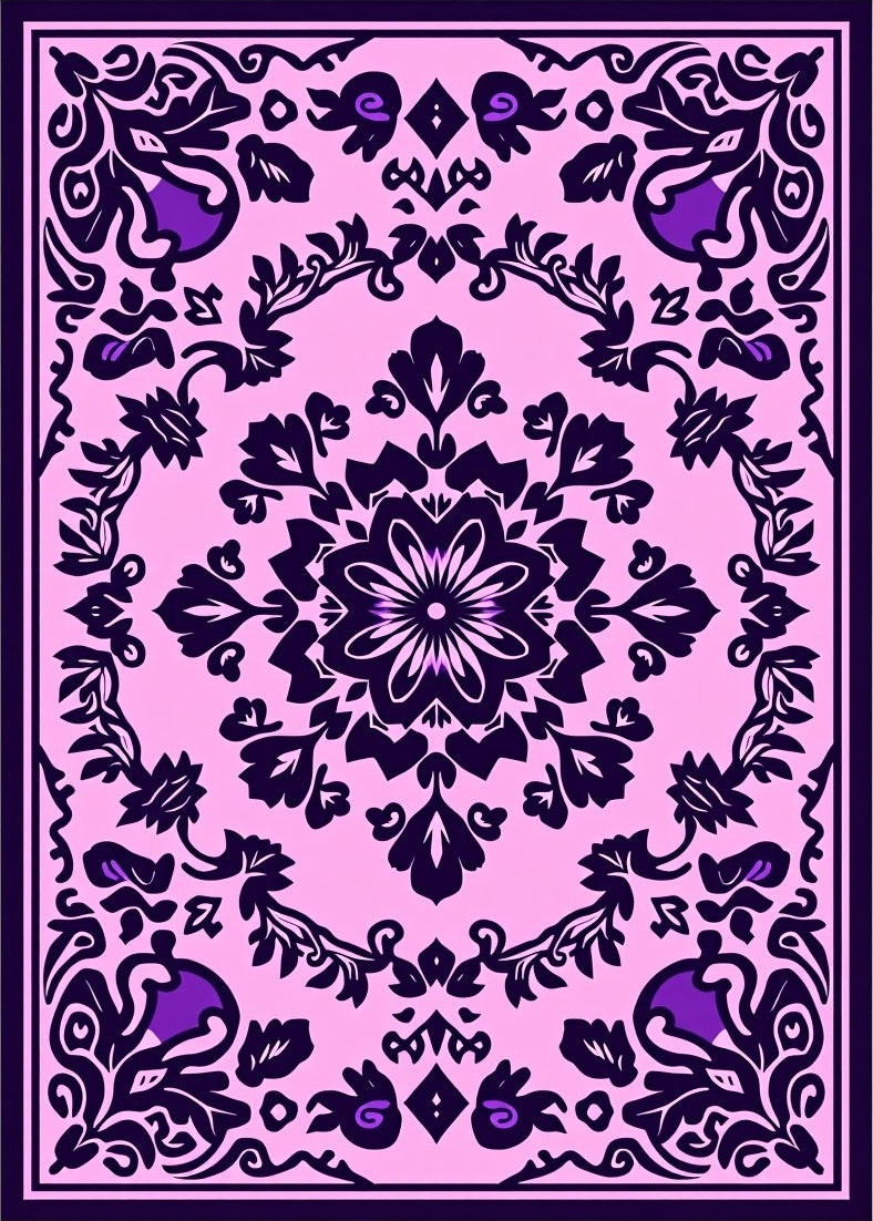 Ornate Paisley Floral Mandala Rug