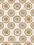 Retro Floral Medallion Earth Tone Rug