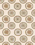Retro Floral Medallion Earth Tone Rug