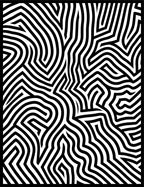 Monochrome Labyrinthine Organic Lines Rug