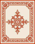 Classic Red Floral Medallion Border Rug