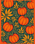 Autumn Harvest Pumpkin Vine Medley Rug