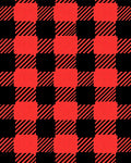 Classic Red Black Checkered Squares Rug