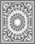 White Burst Mandala Inlay Rug
