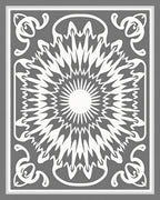White Burst Mandala Inlay Rug
