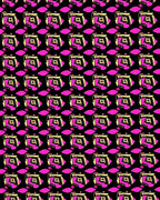 Pink Yellow 3D Diamond Geometric Rug