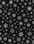 Black White Snowflake Collage Rug
