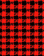 Bold Red Black Buffalo Check Overlay Rug