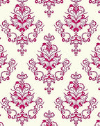 Crimson Baroque Floral Swirl Rug
