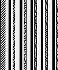 Bold Black White Striped Variety Rug