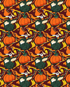 Autumn Duck Pumpkin Swirl Repeat Rug