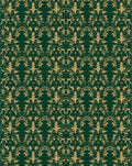 Emerald Gold Floral Damask Rug