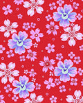 Crimson Cherry Blossom Garden Rug