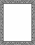Classic Black Filigree Border Rug