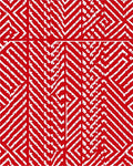 Bold Red Abstract Interlocking Lines Rug