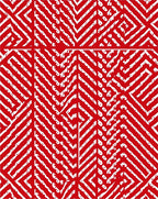 Bold Red Abstract Interlocking Lines Rug