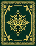 Emerald Gold Floral Medallion Accent Rug