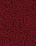Deep Crimson Swirl Organic Flow Rug
