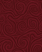 Deep Crimson Swirl Organic Flow Rug