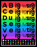 Rainbow Bold Alphabet Dot Rug