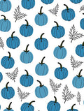 Blue Pumpkin Foliage Scatter Rug